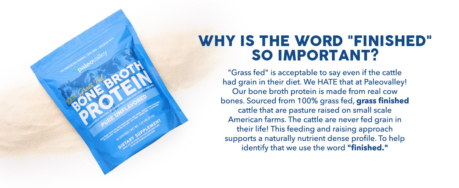paleovalley bone broth protein 13g grass fed finished beef keto supports joint gut health skin