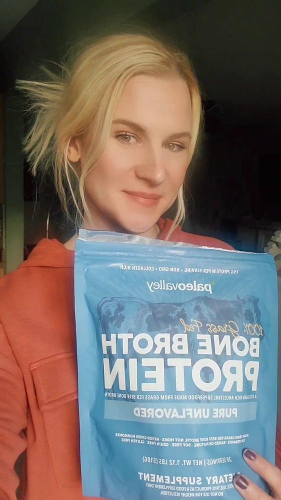 100% Grass Fed Bone Broth Protein - Customer Photo From Christina Butler