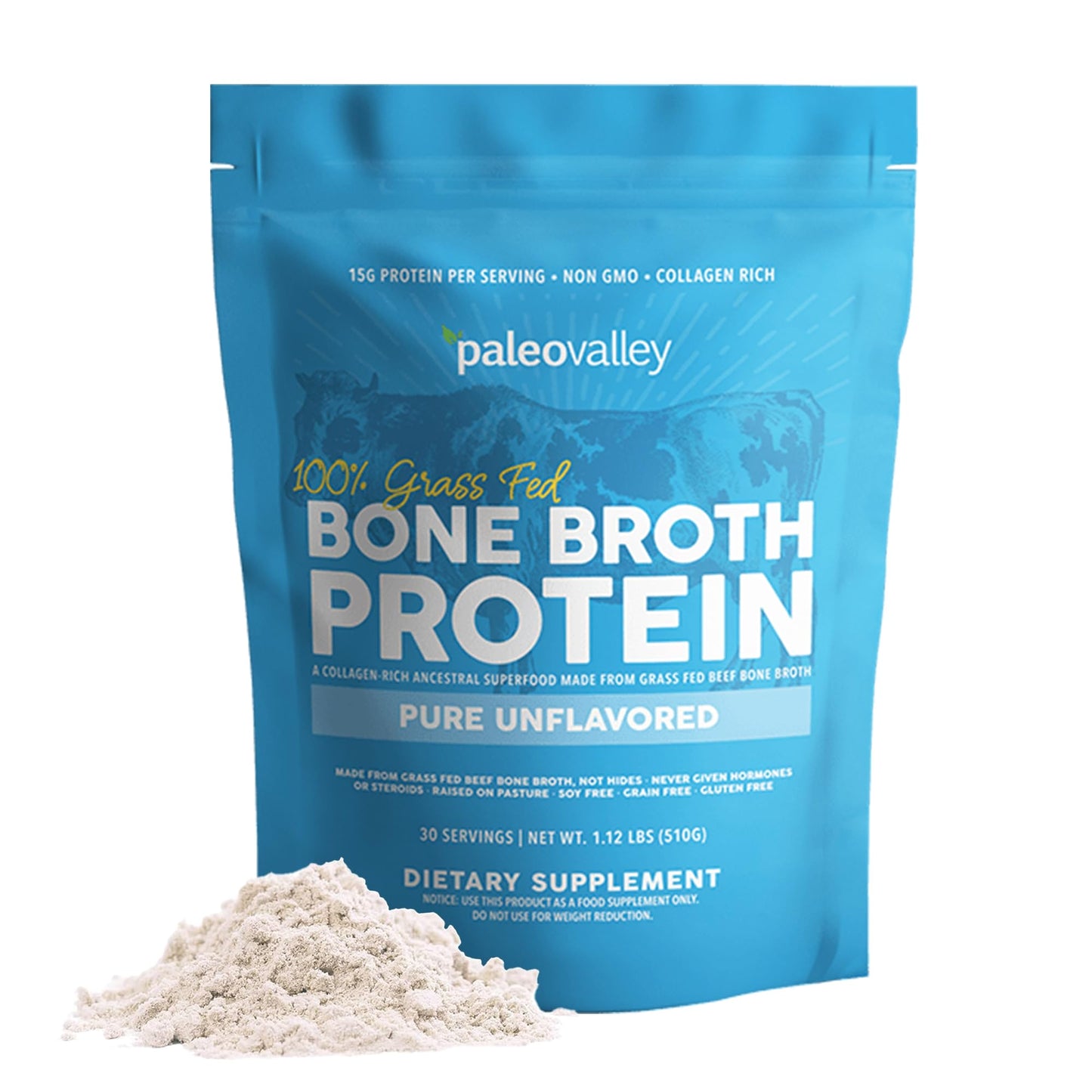 Paleovalley 100% Grass Fed Bone Broth Protein
